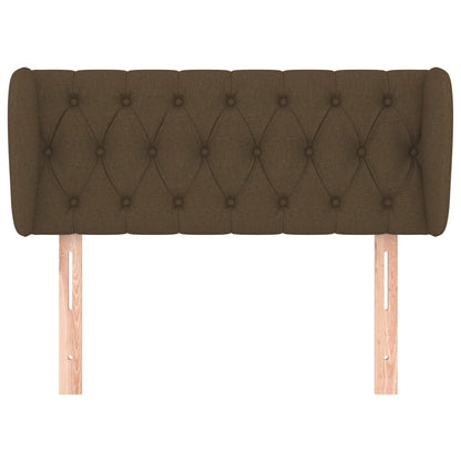 Testiera ad Orecchio Marrone Scuro 103x23x78/88 cm in Tessuto