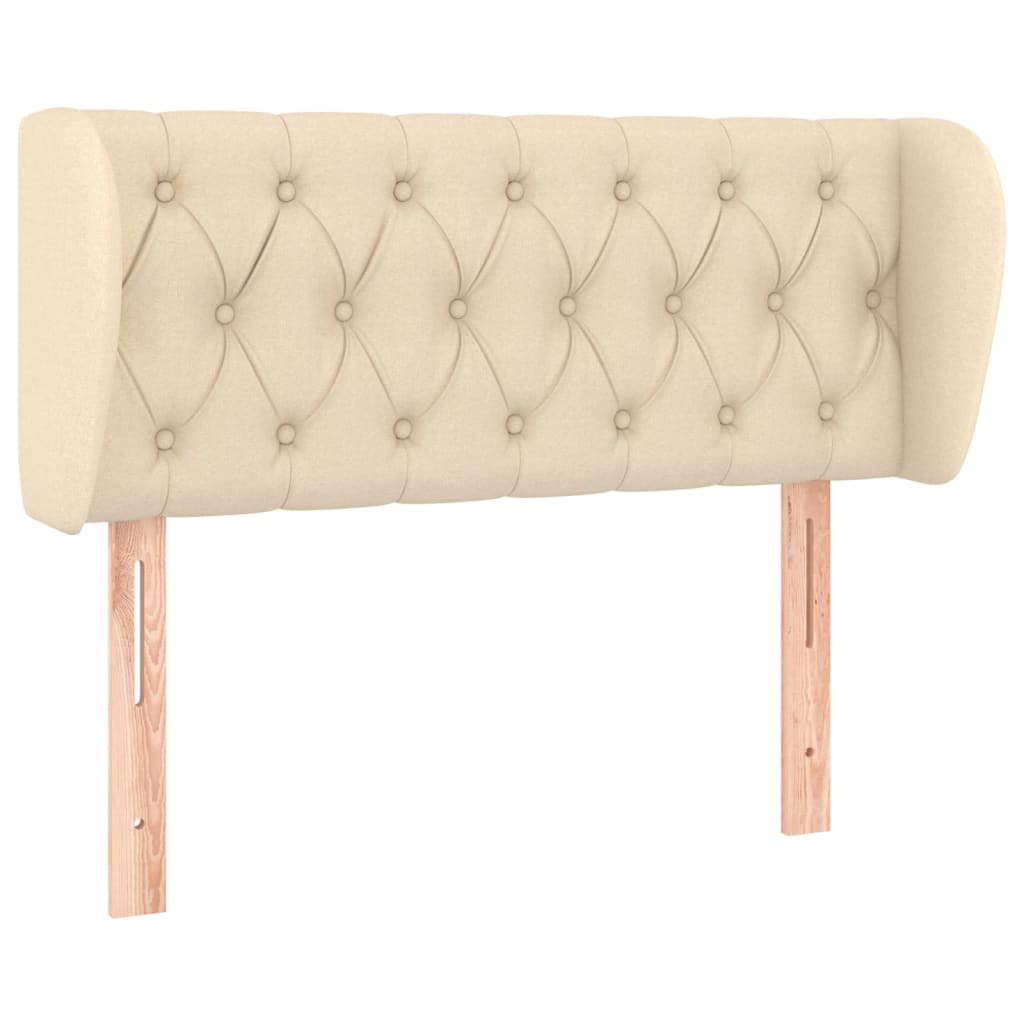 Testiera ad Orecchio Crema 103x23x78/88 cm in Tessuto