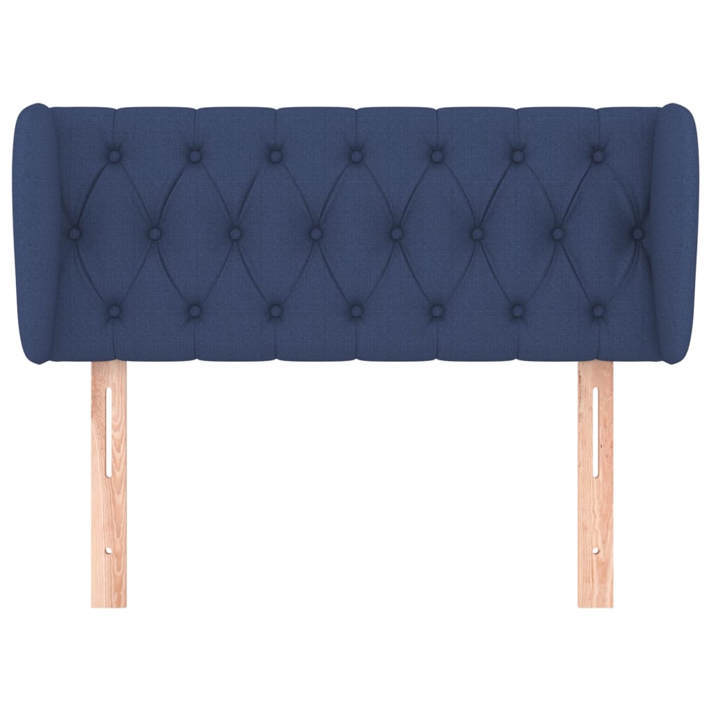 Testiera ad Orecchio Blu 103x23x78/88cm in Tessuto