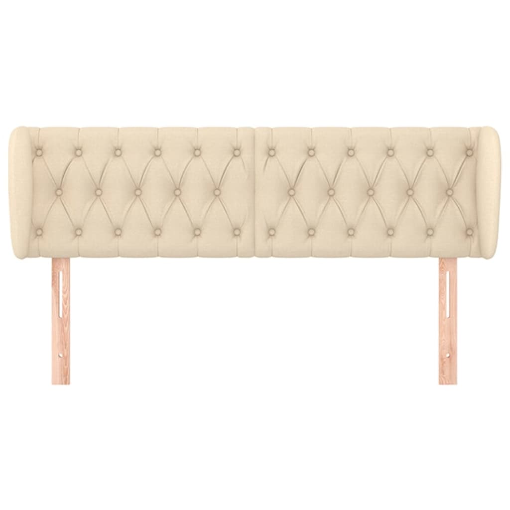 Testiera ad Orecchio Crema 147x23x78/88 cm in Tessuto