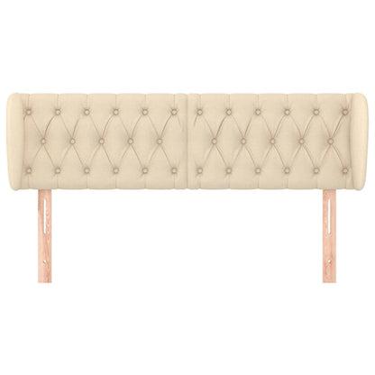 Testiera ad Orecchio Crema 147x23x78/88 cm in Tessuto