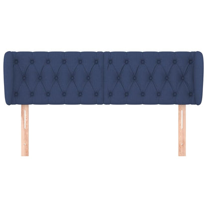 Testiera ad Orecchio Blu 147x23x78/88cm in Tessuto
