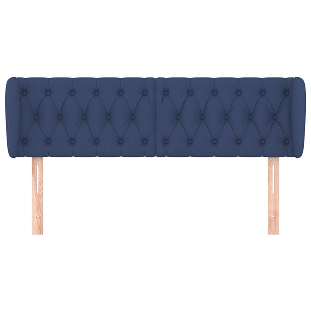 Testiera ad Orecchio Blu 147x23x78/88cm in Tessuto
