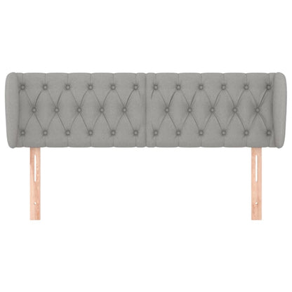 Testiera ad Orecchio Grigio Chiaro 163x23x78/88 cm in Tessuto