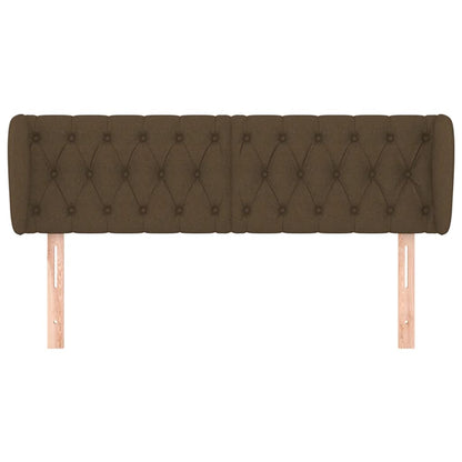 Testiera ad Orecchio Marrone Scuro 163x23x78/88 cm in Tessuto