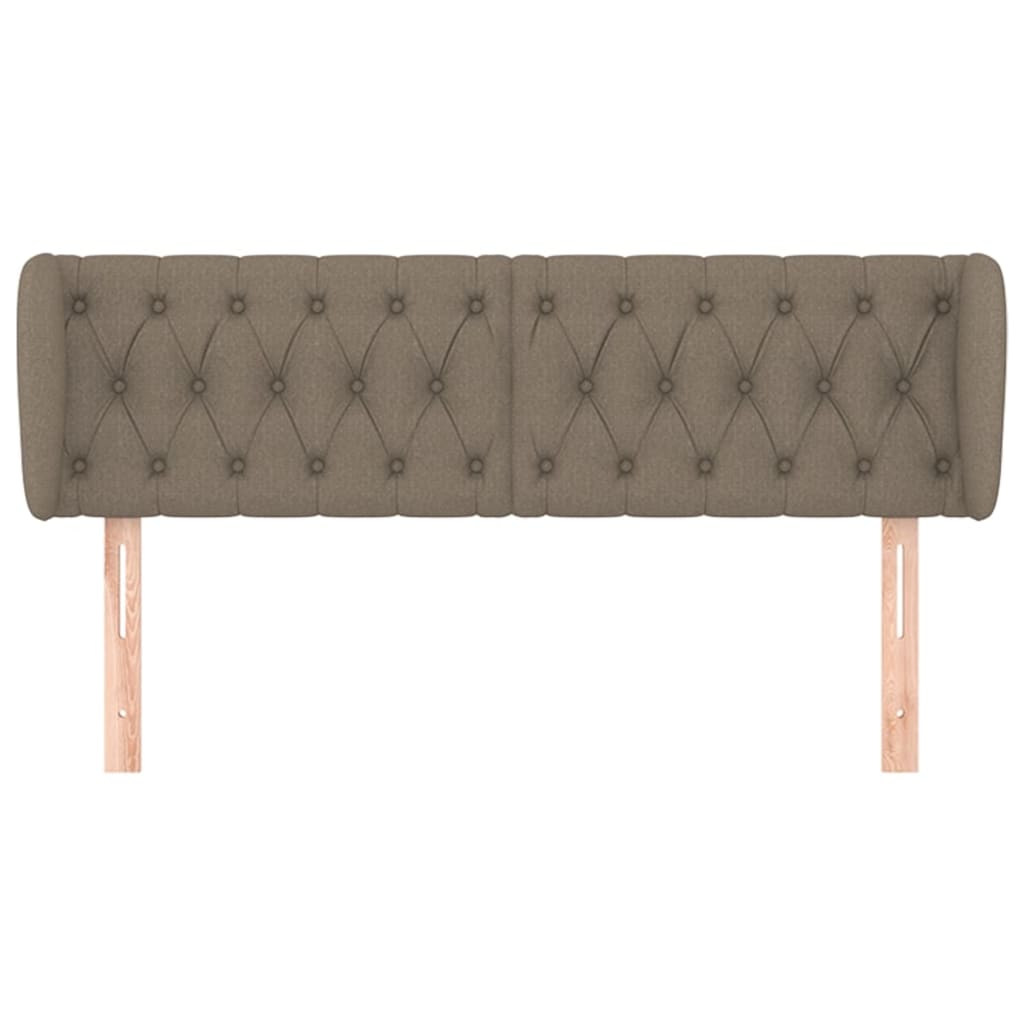 Testiera ad Orecchio Tortora 163x23x78/88 cm in Tessuto