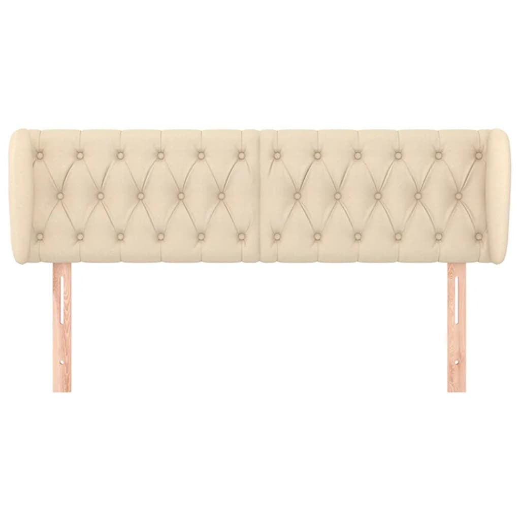 Testiera ad Orecchio Crema 163x23x78/88 cm in Tessuto