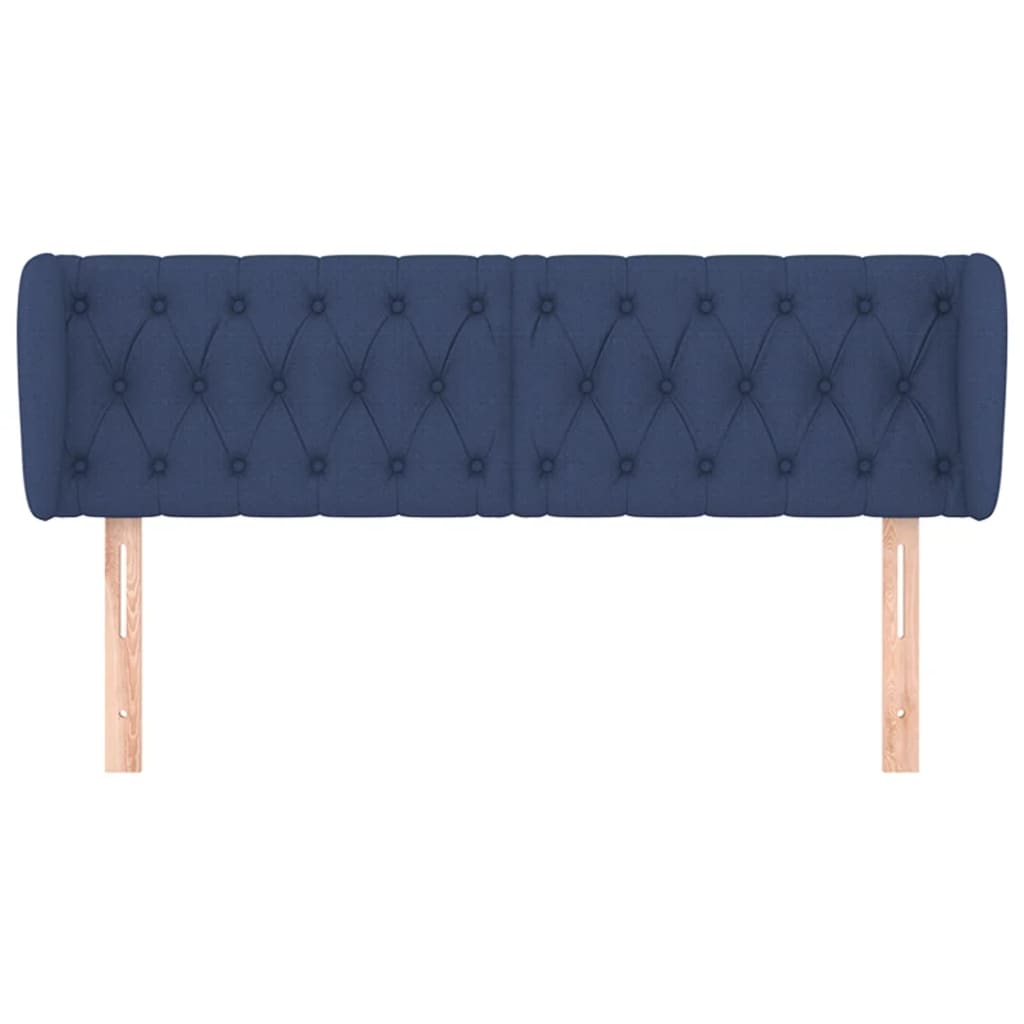 Testiera ad Orecchio Blu 163x23x78/88cm in Tessuto