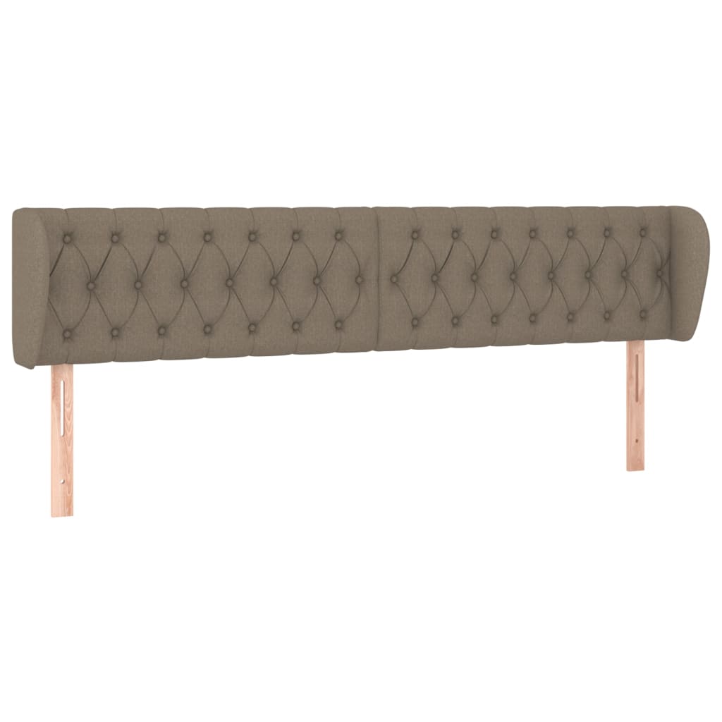Testiera ad Orecchio Tortora 183x23x78/88 cm in Tessuto