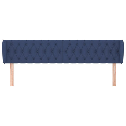 Testiera ad Orecchio Blu 183x23x78/88 cm in Tessuto