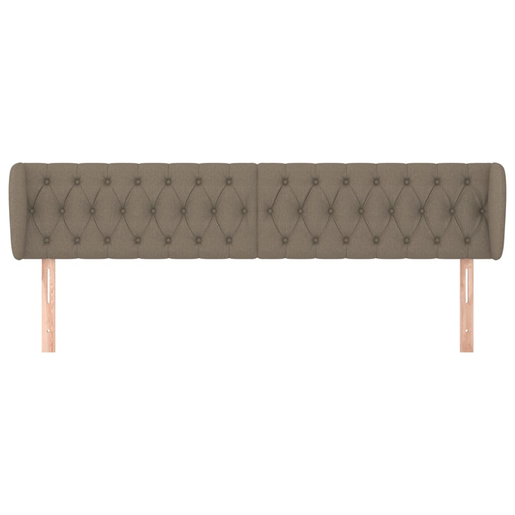 Testiera ad Orecchio Tortora 203x23x78/88 cm in Tessuto