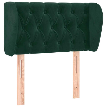 Testiera ad Orecchio Verde Scuro 83x23x78/88 cm in Velluto