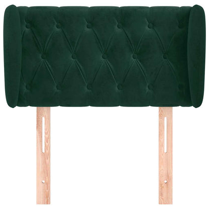 Testiera ad Orecchio Verde Scuro 83x23x78/88 cm in Velluto