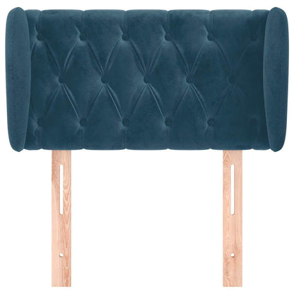 Testiera ad Orecchio Blu Scuro 83x23x78/88 cm in Velluto