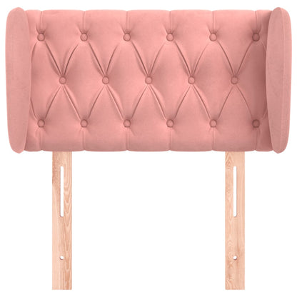 Testiera ad Orecchio Rosa 83x23x78/88 cm in Velluto