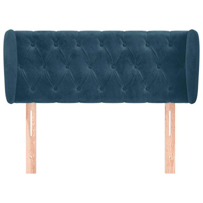 Testiera ad Orecchio Blu Scuro 93x23x78/88 cm in Velluto
