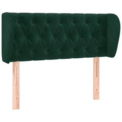 Testiera ad Orecchio Verde Scuro 103x23x78/88 cm in Velluto