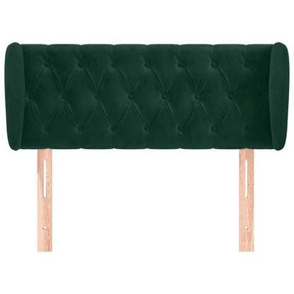 Testiera ad Orecchio Verde Scuro 103x23x78/88 cm in Velluto
