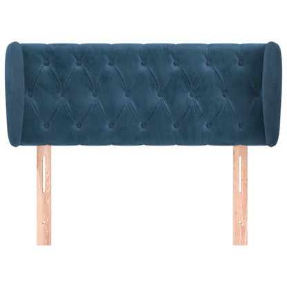 Testiera ad Orecchio Blu Scuro 103x23x78/88 cm in Velluto