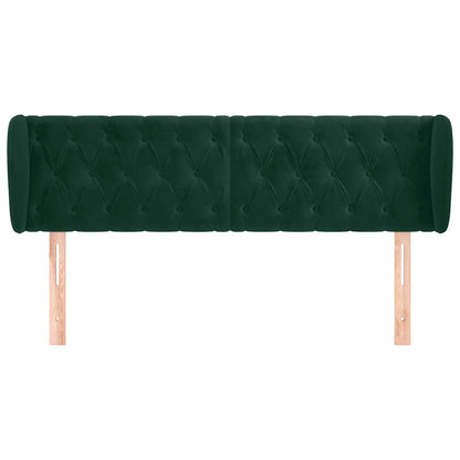 Testiera ad Orecchio Verde Scuro 163x23x78/88 cm in Velluto