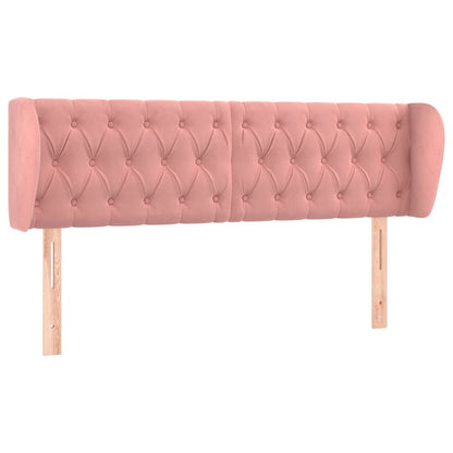 Testiera ad Orecchio Rosa 163x23x78/88 cm in Velluto