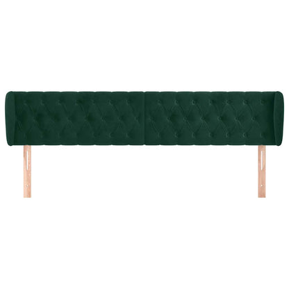 Testiera ad Orecchio Verde Scuro 183x23x78/88 cm in Velluto
