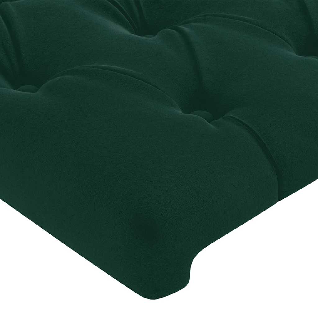 Testiera ad Orecchio Verde Scuro 203x23x78/88 cm in Velluto