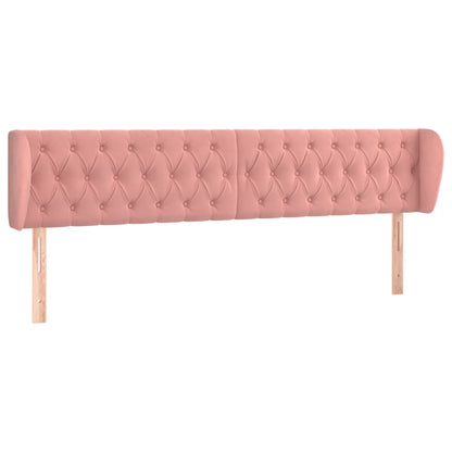 Testiera ad Orecchio Rosa 203x23x78/88 cm in Velluto