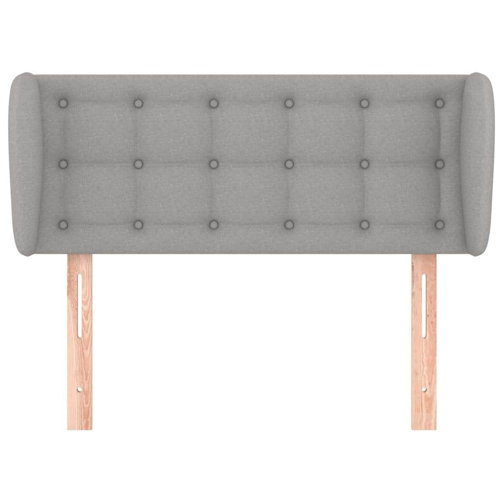 Testiera ad Orecchio Grigio Chiaro 83x23x78/88 cm in Tessuto
