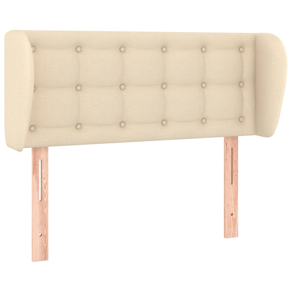 Testiera ad Orecchio Crema 83 x 23 x 78/88 cm in Tessuto