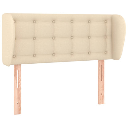 Testiera ad Orecchio Crema 83 x 23 x 78/88 cm in Tessuto