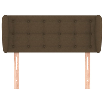 Testiera ad Orecchio Marrone Scuro 93x23x78/88 cm in Tessuto