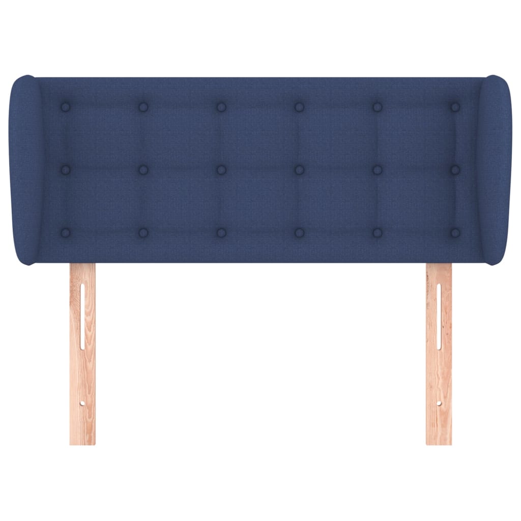 Testiera ad Orecchio Blu 93x23x78/88 cm in Tessuto