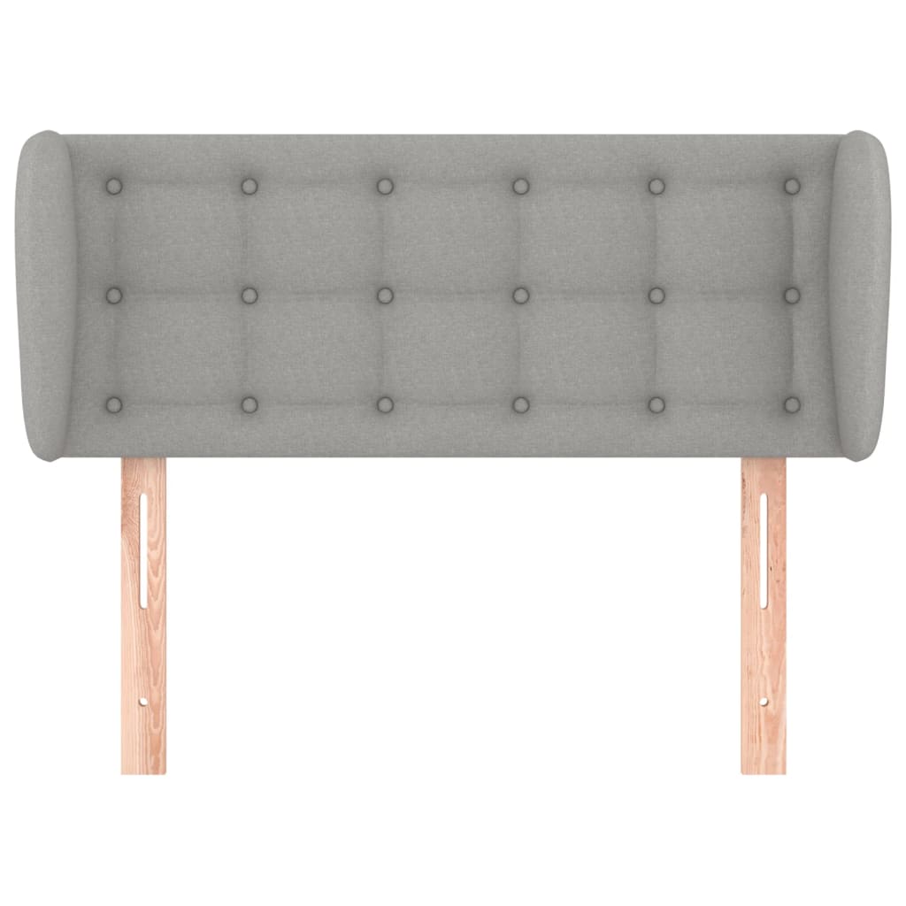 Testiera ad Orecchio Grigio Chiaro 103x23x78/88 cm in Tessuto