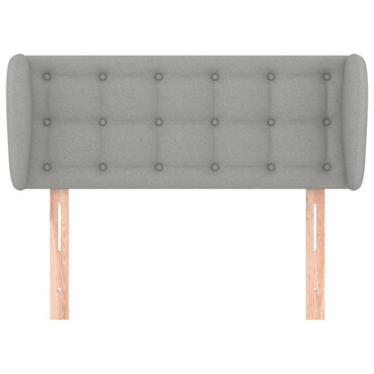 Testiera ad Orecchio Grigio Chiaro 103x23x78/88 cm in Tessuto