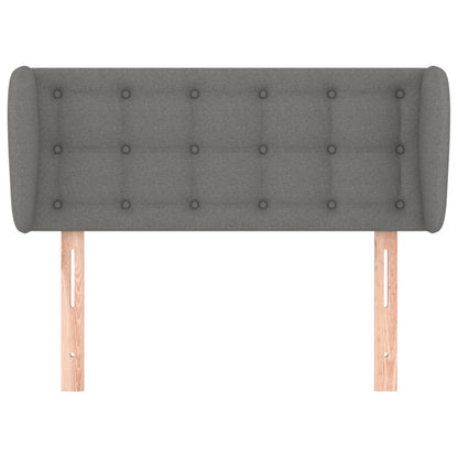 Testiera ad Orecchio Grigio Scuro 103x23x78/88 cm in Tessuto