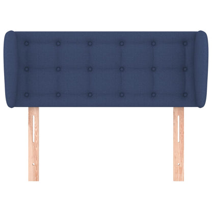 Testiera ad Orecchio Blu 103x23x78/88cm in Tessuto