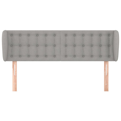 Testiera ad Orecchio Grigio Chiaro 147x23x78/88 cm in Tessuto