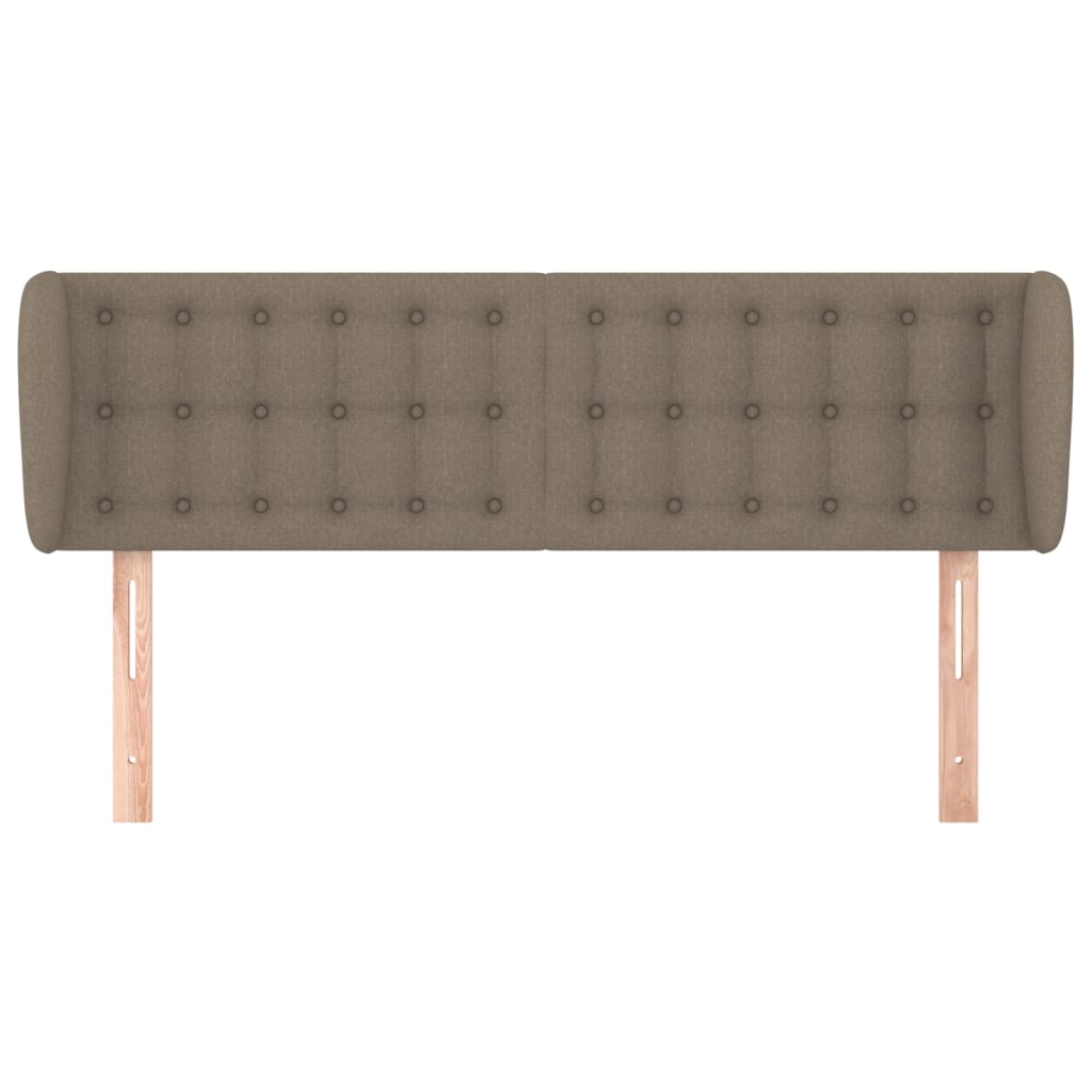 Testiera ad Orecchio Tortora 147x23x78/88 cm in Tessuto
