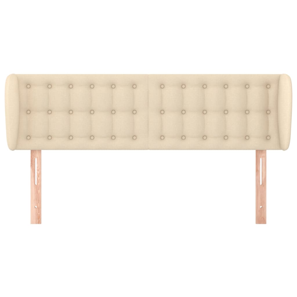 Testiera ad Orecchio Crema 147x23x78/88 cm in Tessuto