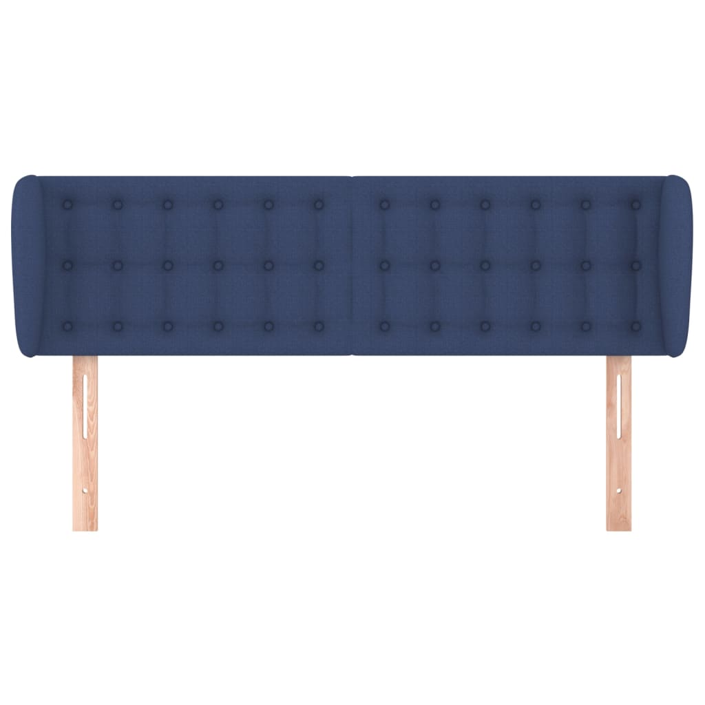 Testiera ad Orecchio Blu 147x23x78/88cm in Tessuto