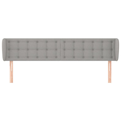 Testiera ad Orecchio Grigio Chiaro 163x23x78/88 cm in Tessuto