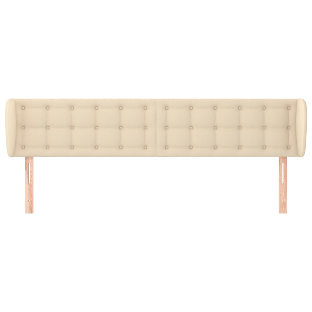 Testiera ad Orecchio Crema 183x23x78/88 cm in Tessuto