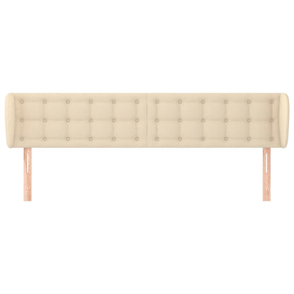 Testiera ad Orecchio Crema 183x23x78/88 cm in Tessuto