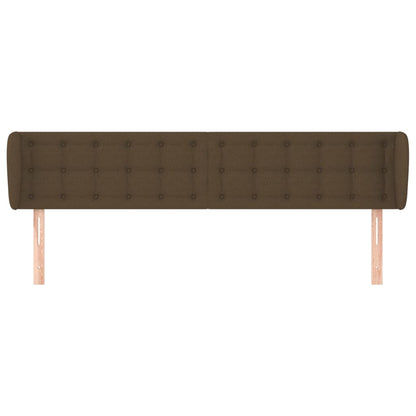 Testiera ad Orecchio Marrone Scuro 203x23x78/88 cm in Tessuto