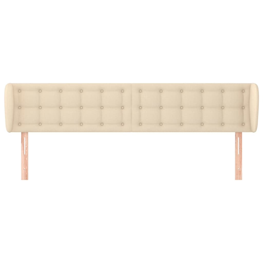 Testiera ad Orecchio Crema 203x23x78/88 cm in Tessuto