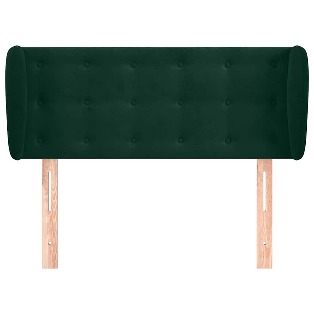 Testiera ad Orecchio Verde Scuro 93x23x78/88 cm in Velluto