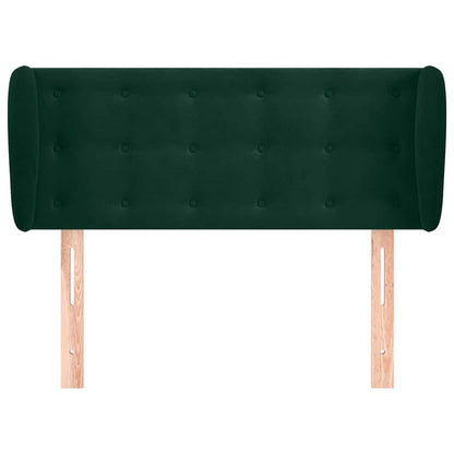 Testiera ad Orecchio Verde Scuro 93x23x78/88 cm in Velluto