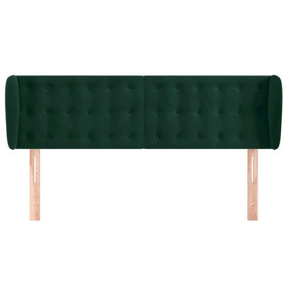 Testiera ad Orecchio Verde Scuro 147x23x78/88 cm in Velluto