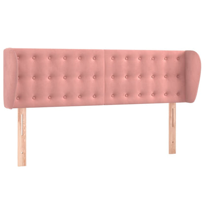 Testiera ad Orecchio Rosa 147x23x78/88 cm in Velluto